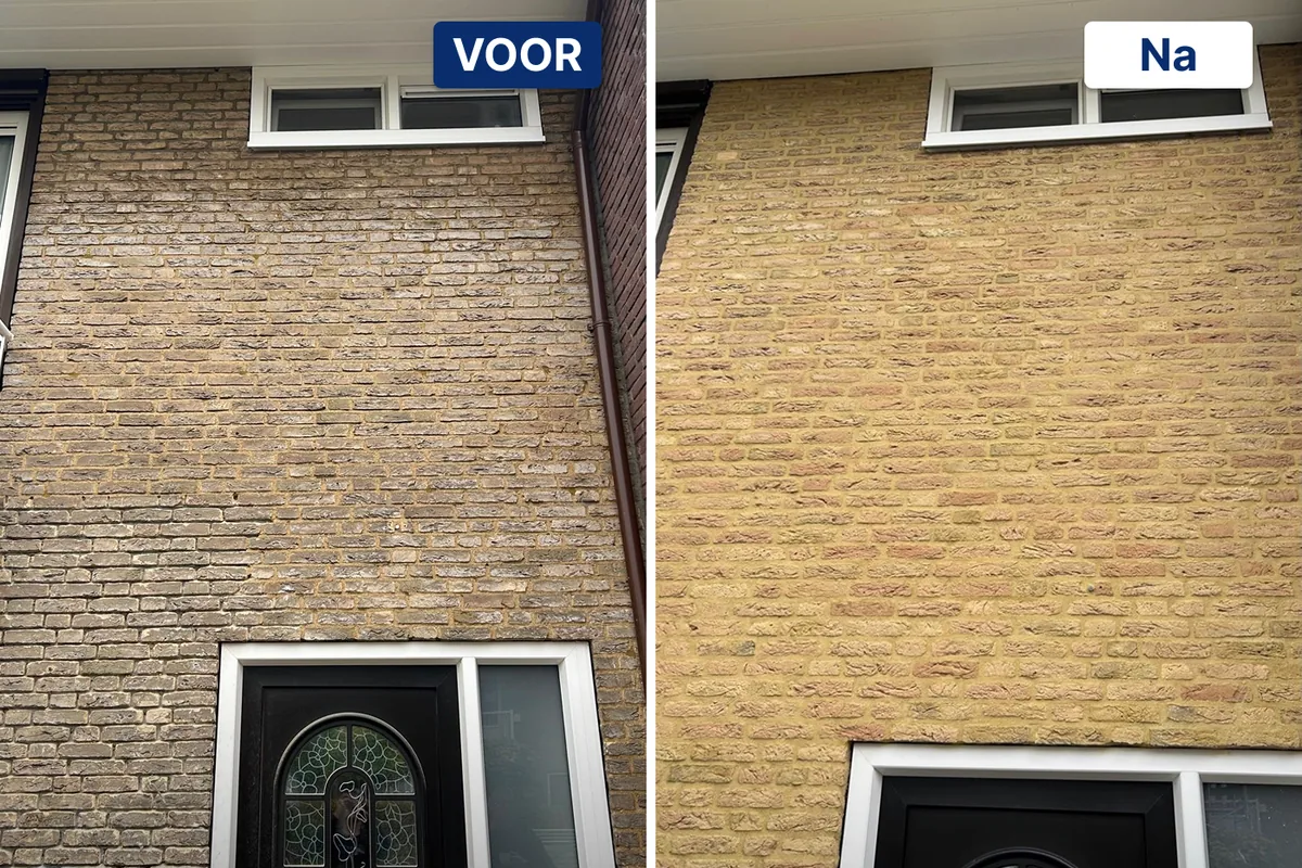 Gevel voor en na de renovatie
